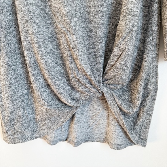 Gibson super soft marled grey twist tunic top - Picture 3 of 5